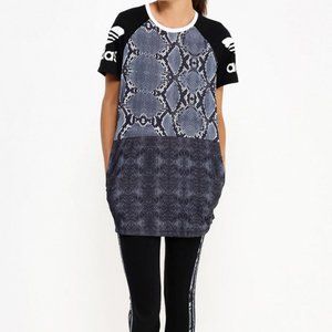 Adidas Originals Womens L.A. Print Tee Dress Size small AB2628